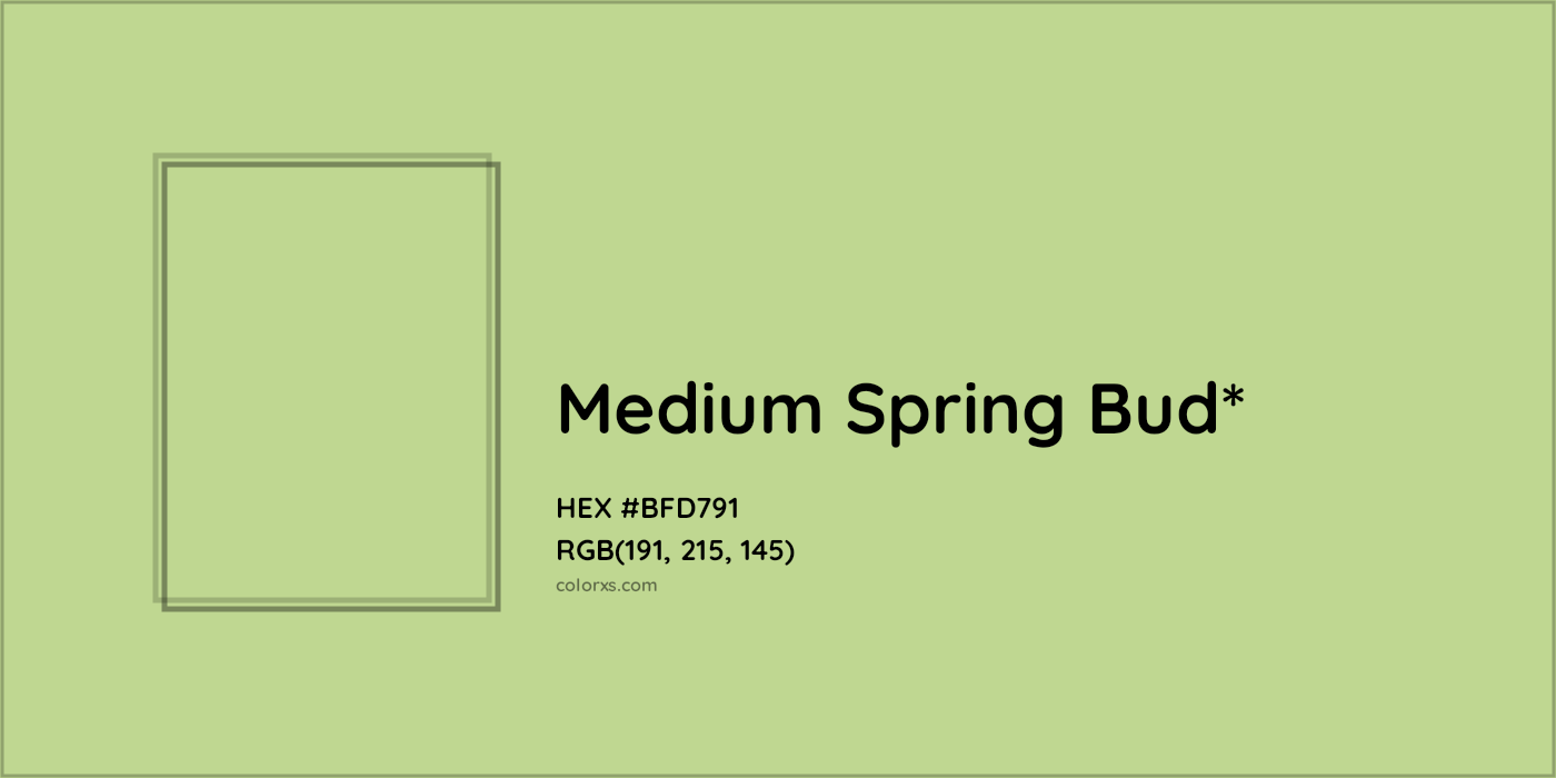 HEX #BFD791 Color Name, Color Code, Palettes, Similar Paints, Images