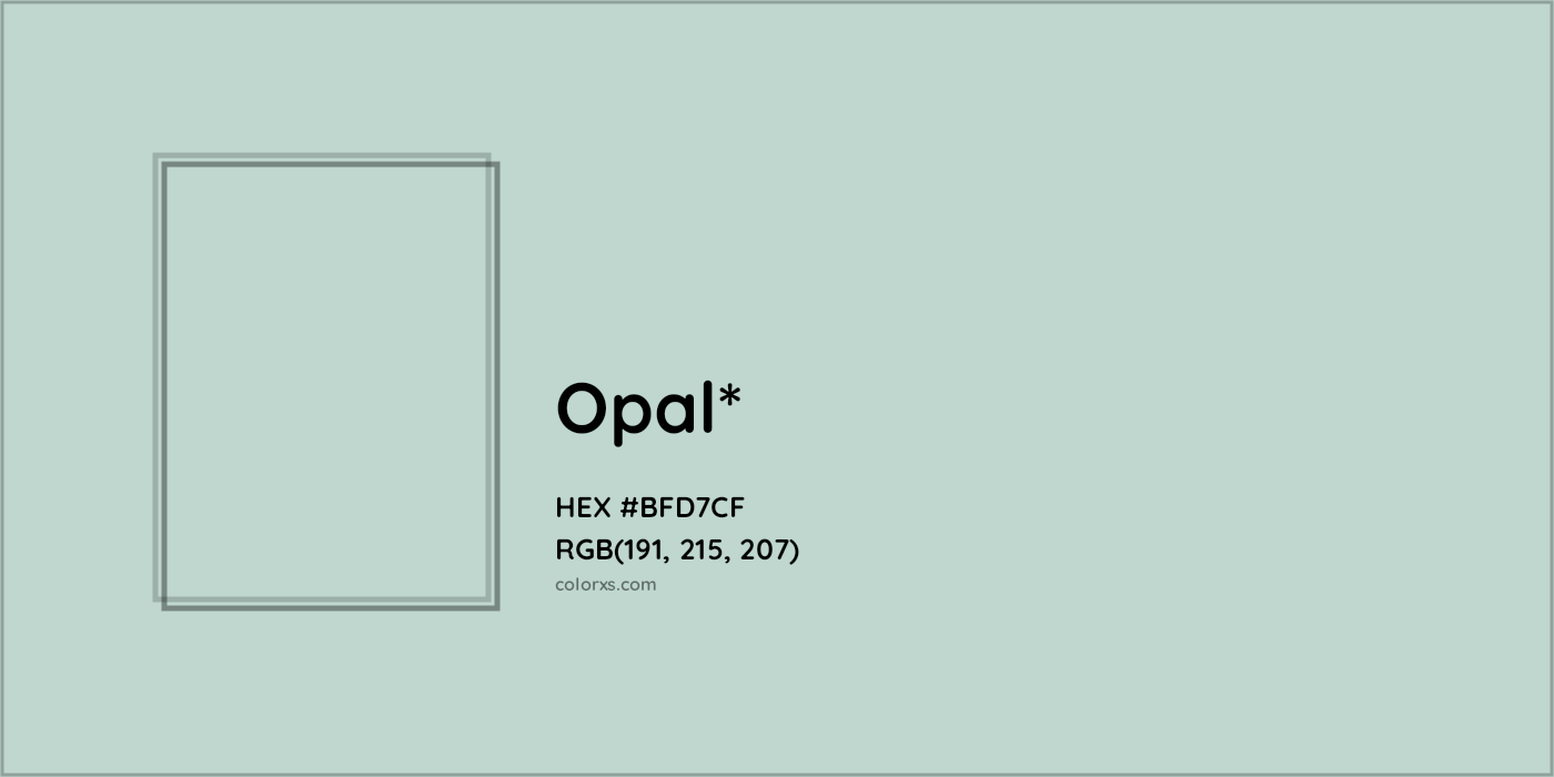 HEX #BFD7CF Color Name, Color Code, Palettes, Similar Paints, Images