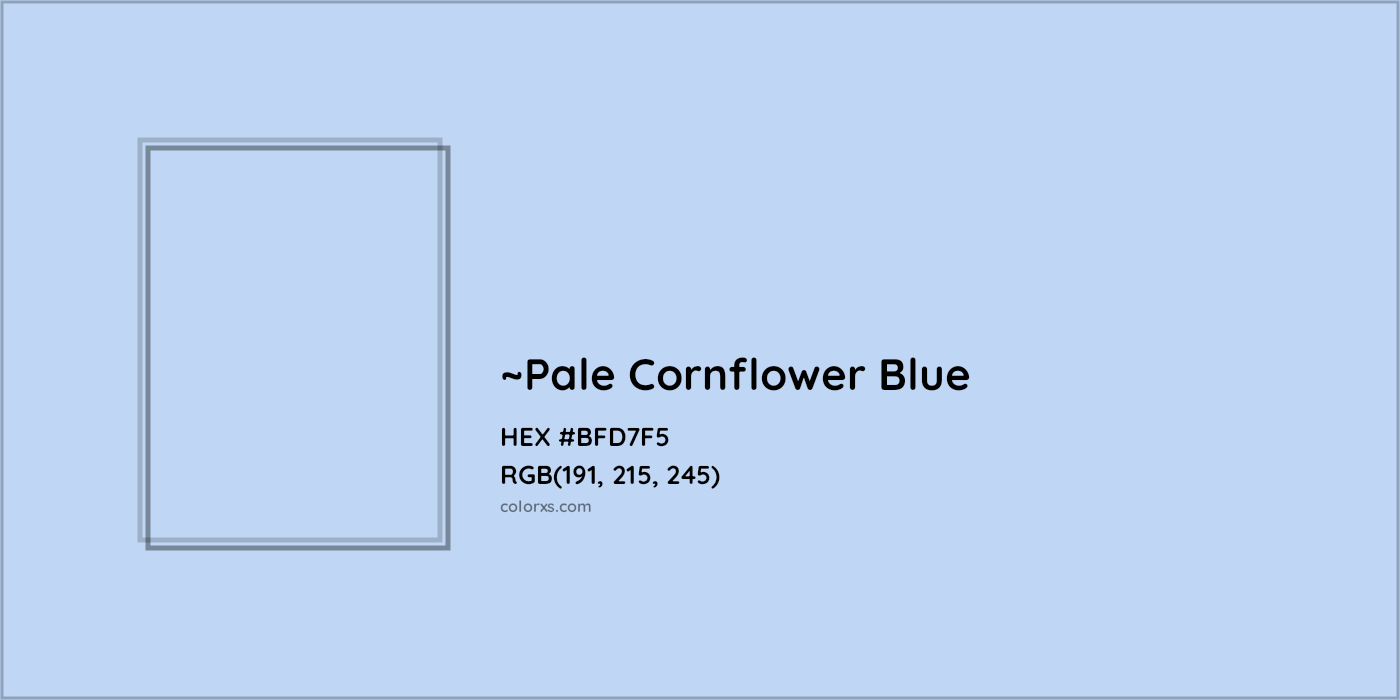 HEX #BFD7F5 Color Name, Color Code, Palettes, Similar Paints, Images