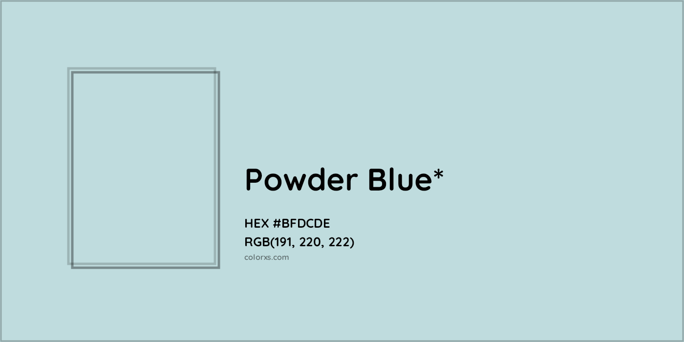 HEX #BFDCDE Color Name, Color Code, Palettes, Similar Paints, Images