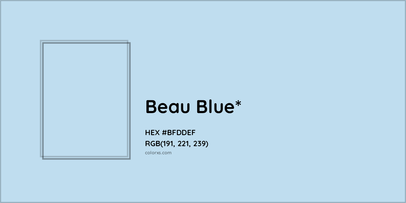 HEX #BFDDEF Color Name, Color Code, Palettes, Similar Paints, Images