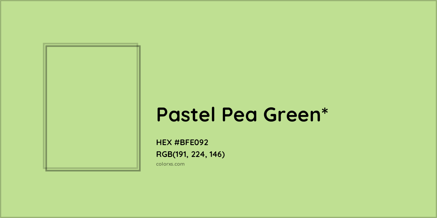 HEX #BFE092 Color Name, Color Code, Palettes, Similar Paints, Images