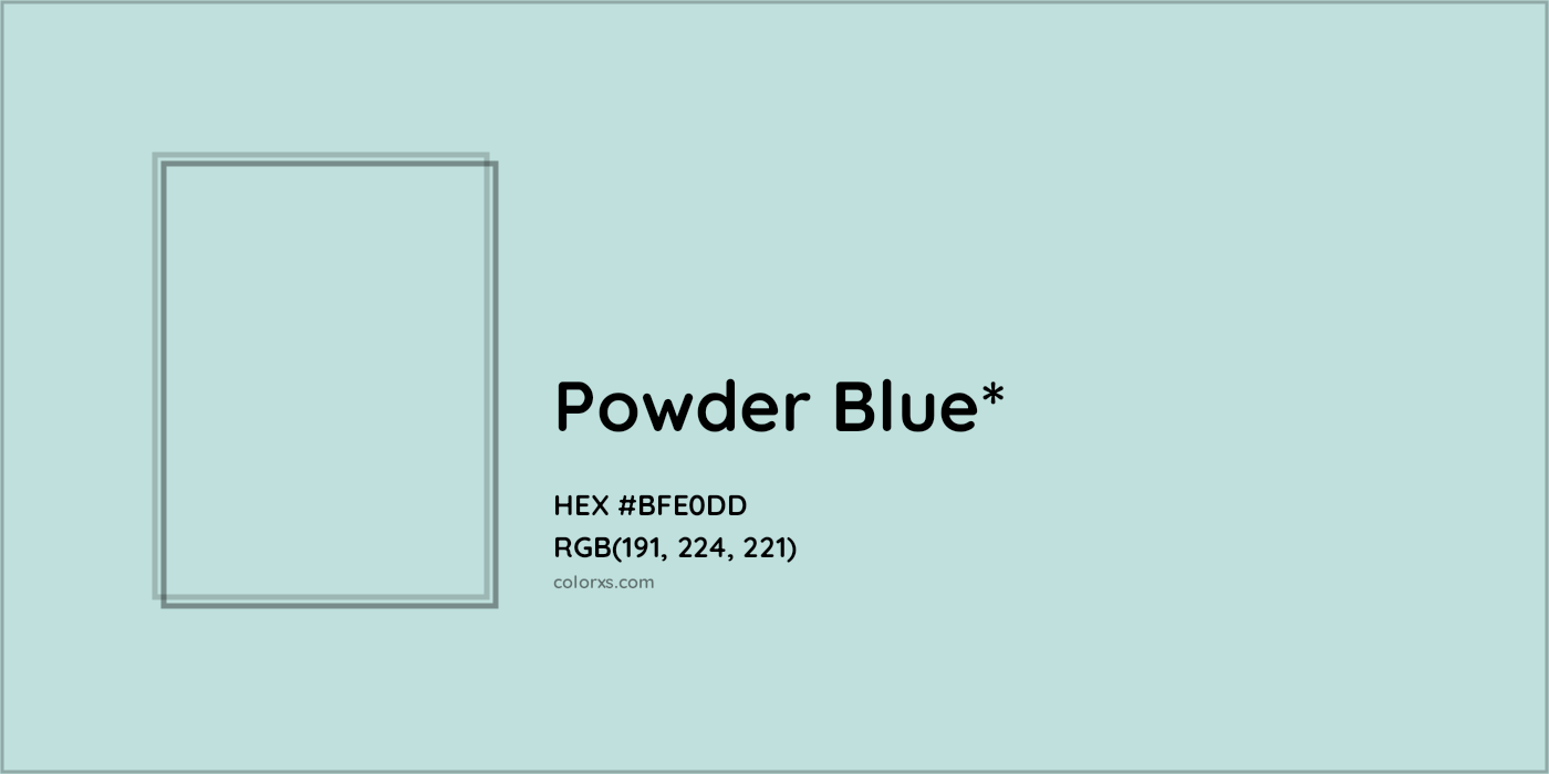HEX #BFE0DD Color Name, Color Code, Palettes, Similar Paints, Images