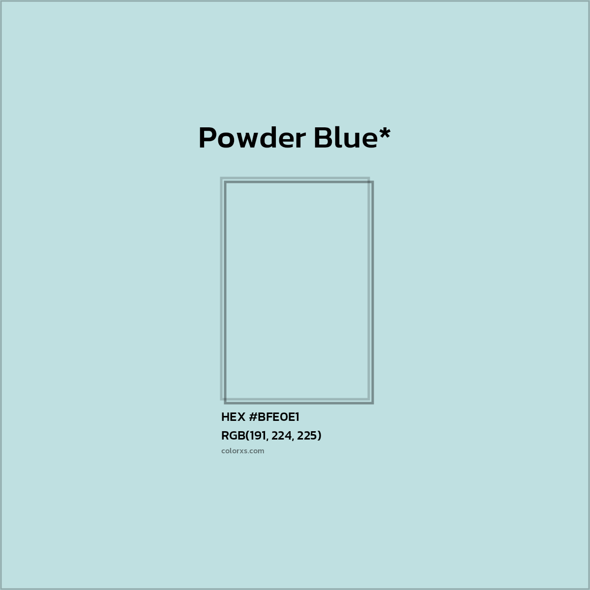 HEX #BFE0E1 Color Name, Color Code, Palettes, Similar Paints, Images