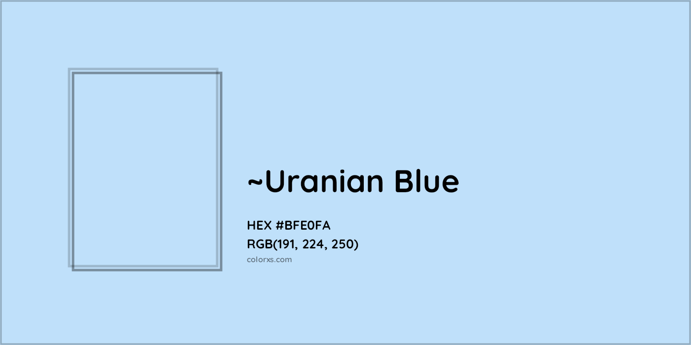 HEX #BFE0FA Color Name, Color Code, Palettes, Similar Paints, Images