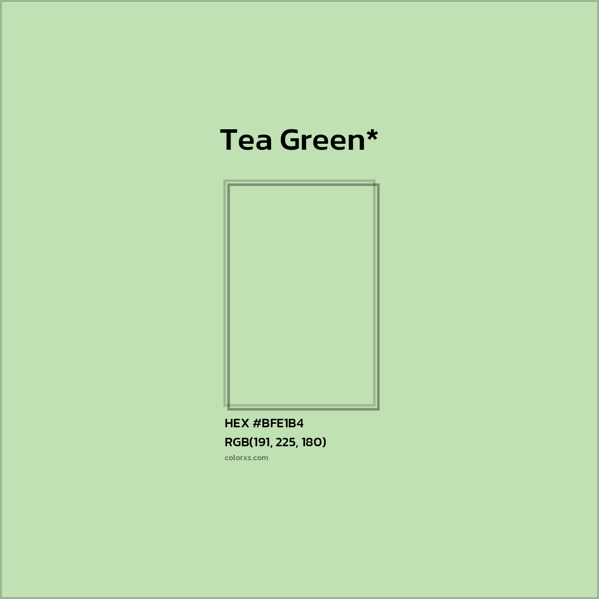 HEX #BFE1B4 Color Name, Color Code, Palettes, Similar Paints, Images