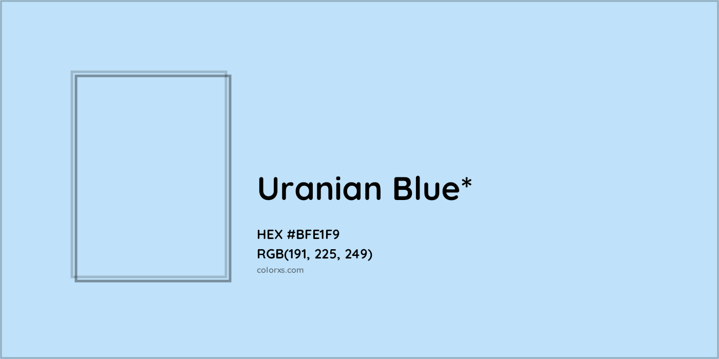 HEX #BFE1F9 Color Name, Color Code, Palettes, Similar Paints, Images