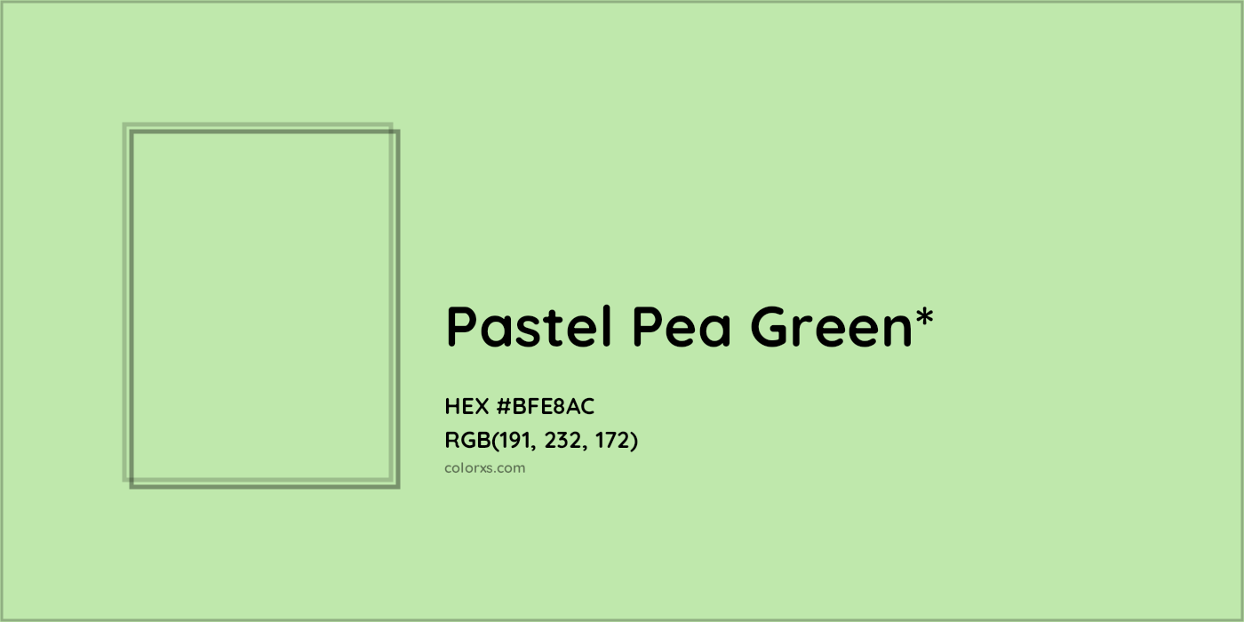 HEX #BFE8AC Color Name, Color Code, Palettes, Similar Paints, Images