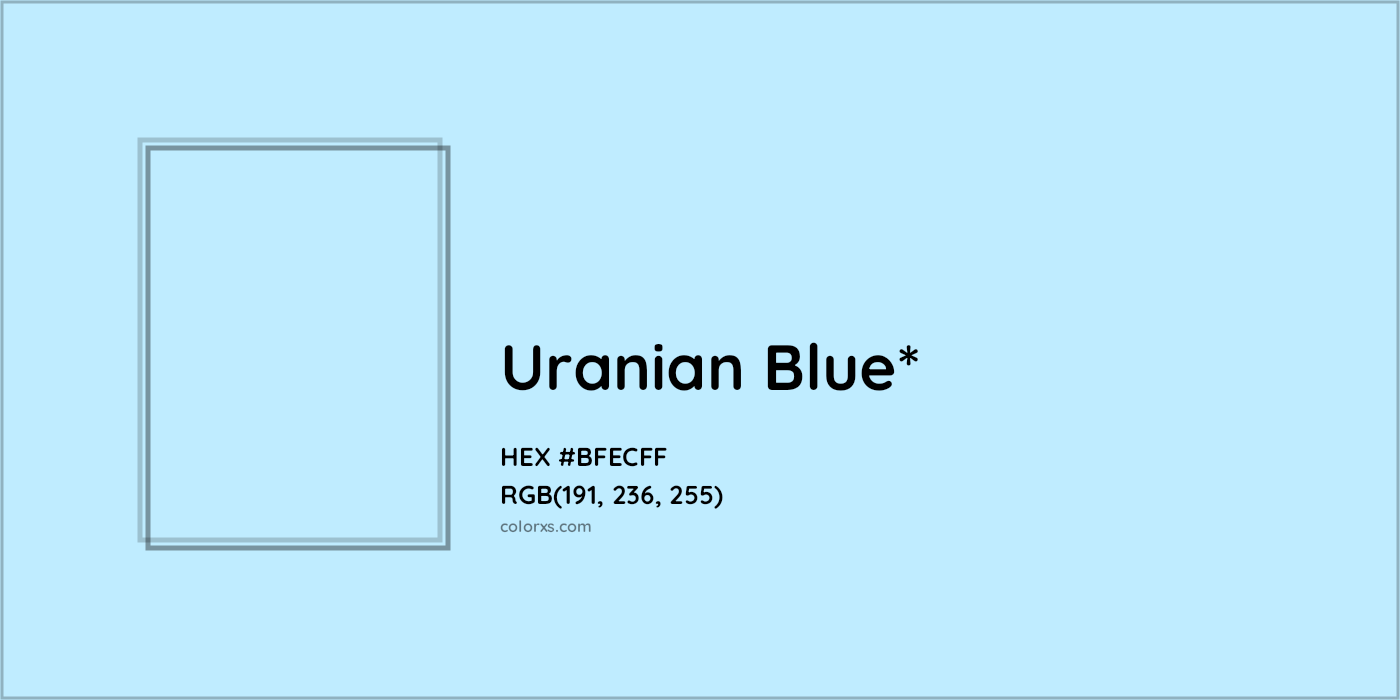 HEX #BFECFF Color Name, Color Code, Palettes, Similar Paints, Images