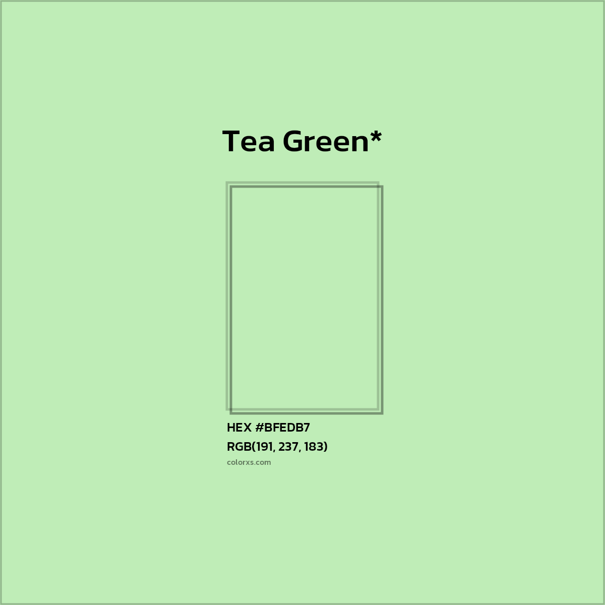 HEX #BFEDB7 Color Name, Color Code, Palettes, Similar Paints, Images