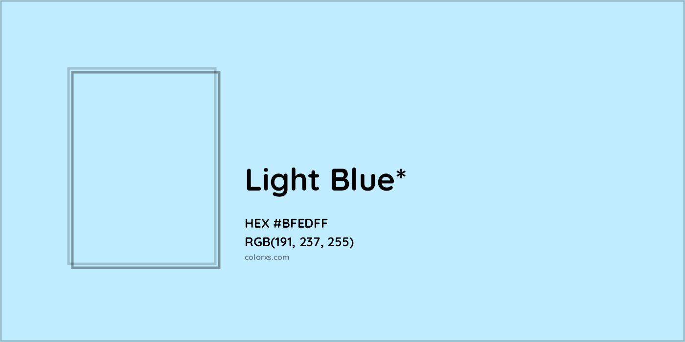 HEX #BFEDFF Color Name, Color Code, Palettes, Similar Paints, Images