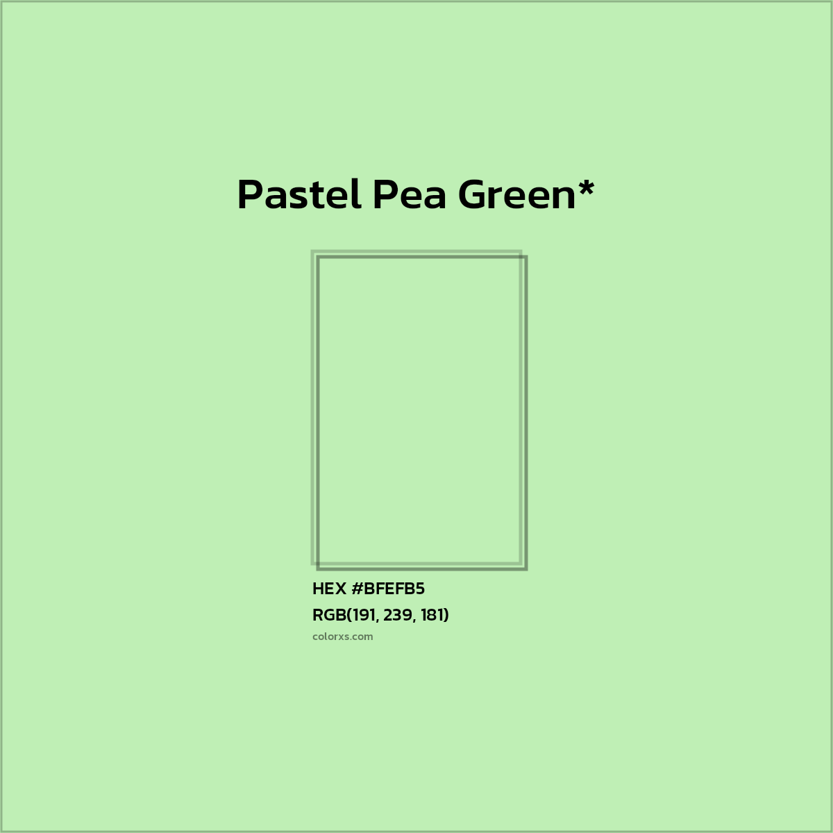 HEX #BFEFB5 Color Name, Color Code, Palettes, Similar Paints, Images