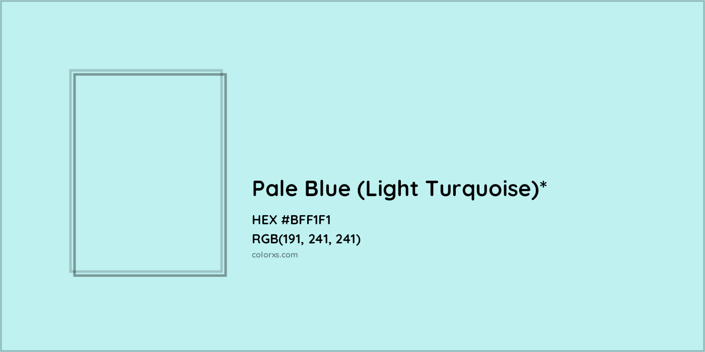 HEX #BFF1F1 Color Name, Color Code, Palettes, Similar Paints, Images