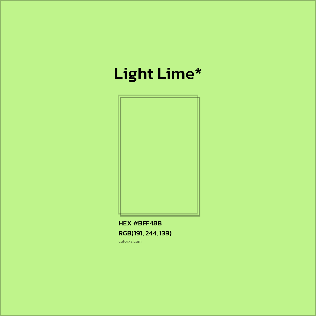 HEX #BFF48B Color Name, Color Code, Palettes, Similar Paints, Images