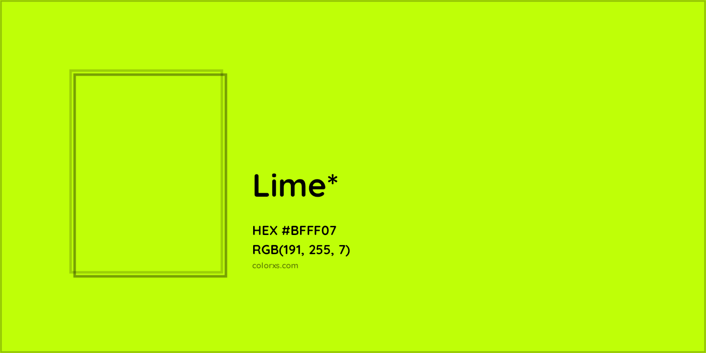HEX #BFFF07 Color Name, Color Code, Palettes, Similar Paints, Images
