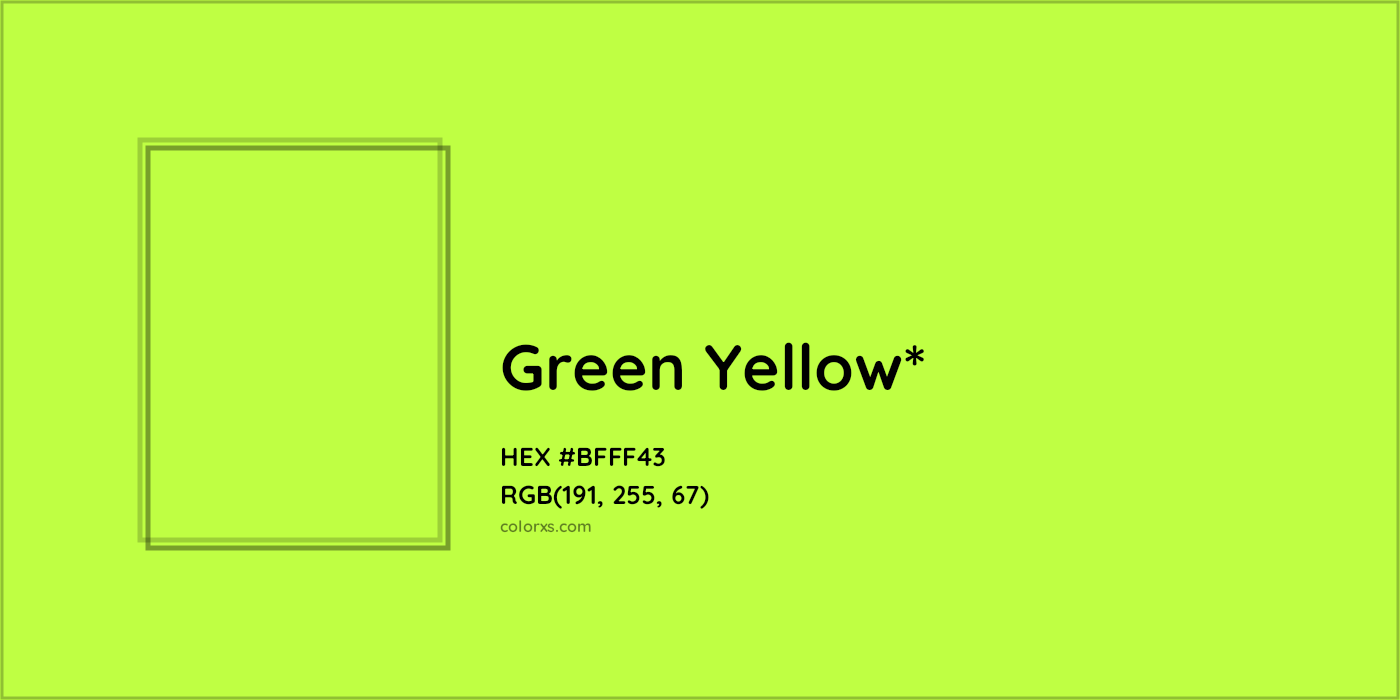 HEX #BFFF43 Color Name, Color Code, Palettes, Similar Paints, Images