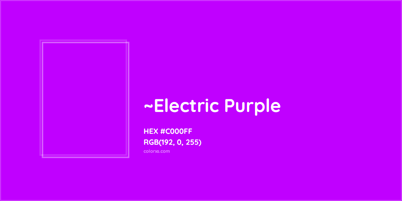 HEX #C000FF Color Name, Color Code, Palettes, Similar Paints, Images