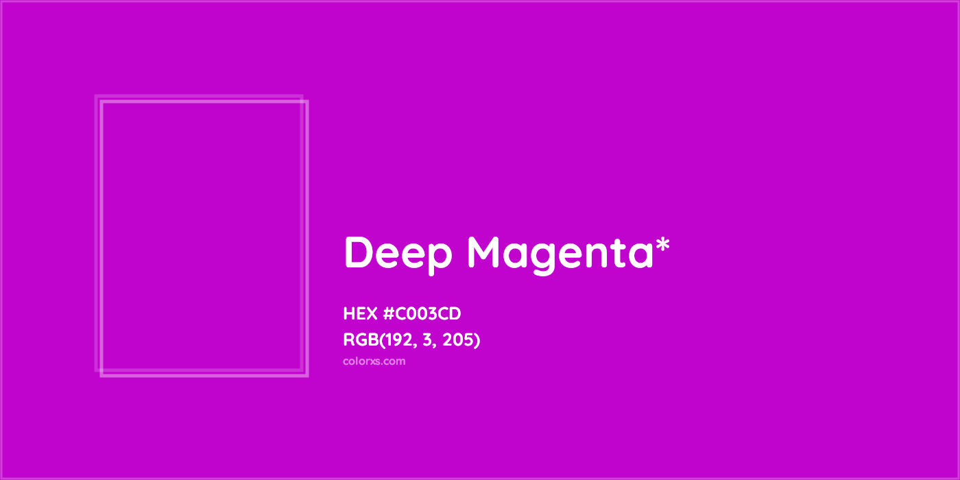 HEX #C003CD Color Name, Color Code, Palettes, Similar Paints, Images