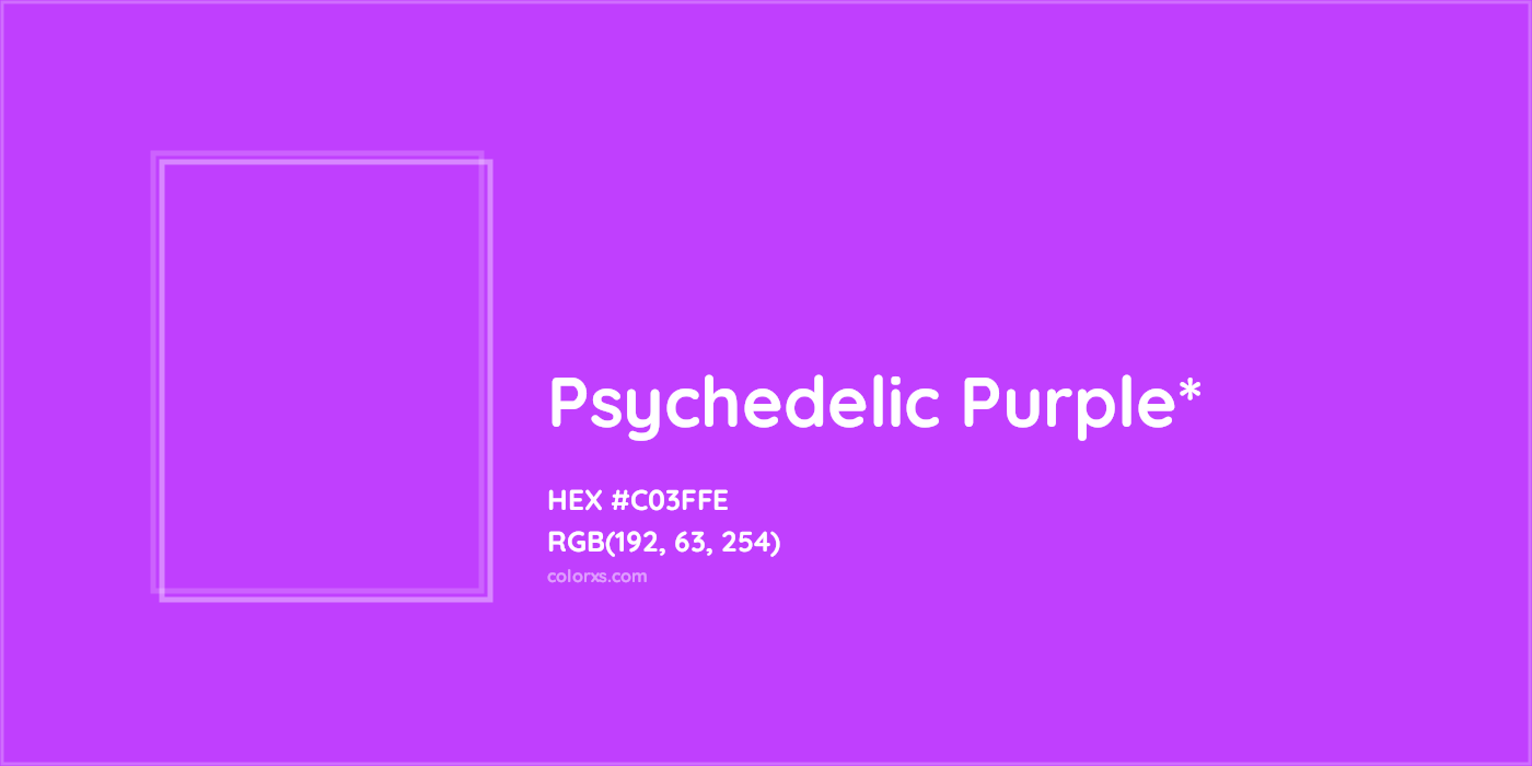 HEX #C03FFE Color Name, Color Code, Palettes, Similar Paints, Images