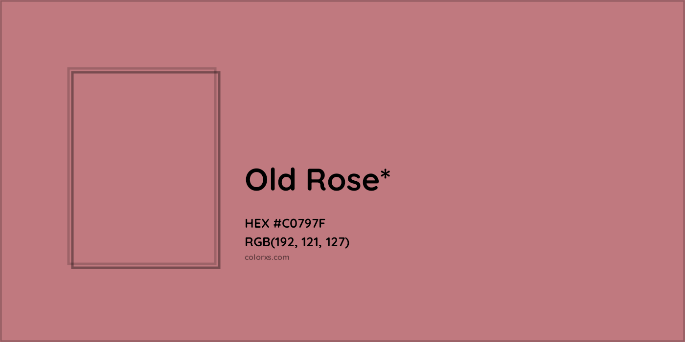 HEX #C0797F Color Name, Color Code, Palettes, Similar Paints, Images