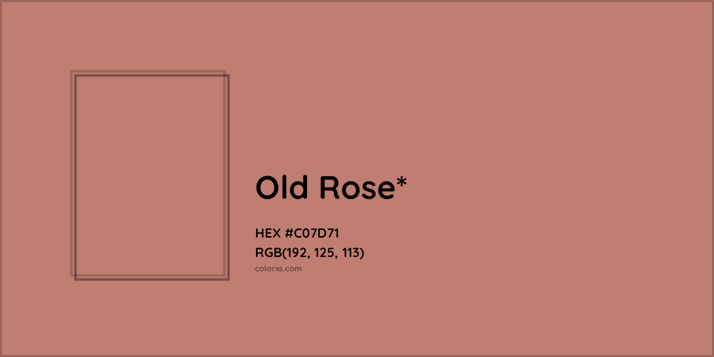 HEX #C07D71 Color Name, Color Code, Palettes, Similar Paints, Images