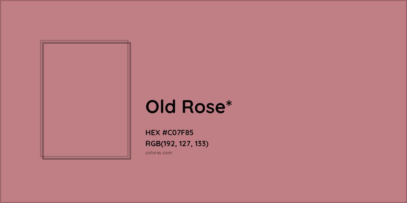 HEX #C07F85 Color Name, Color Code, Palettes, Similar Paints, Images