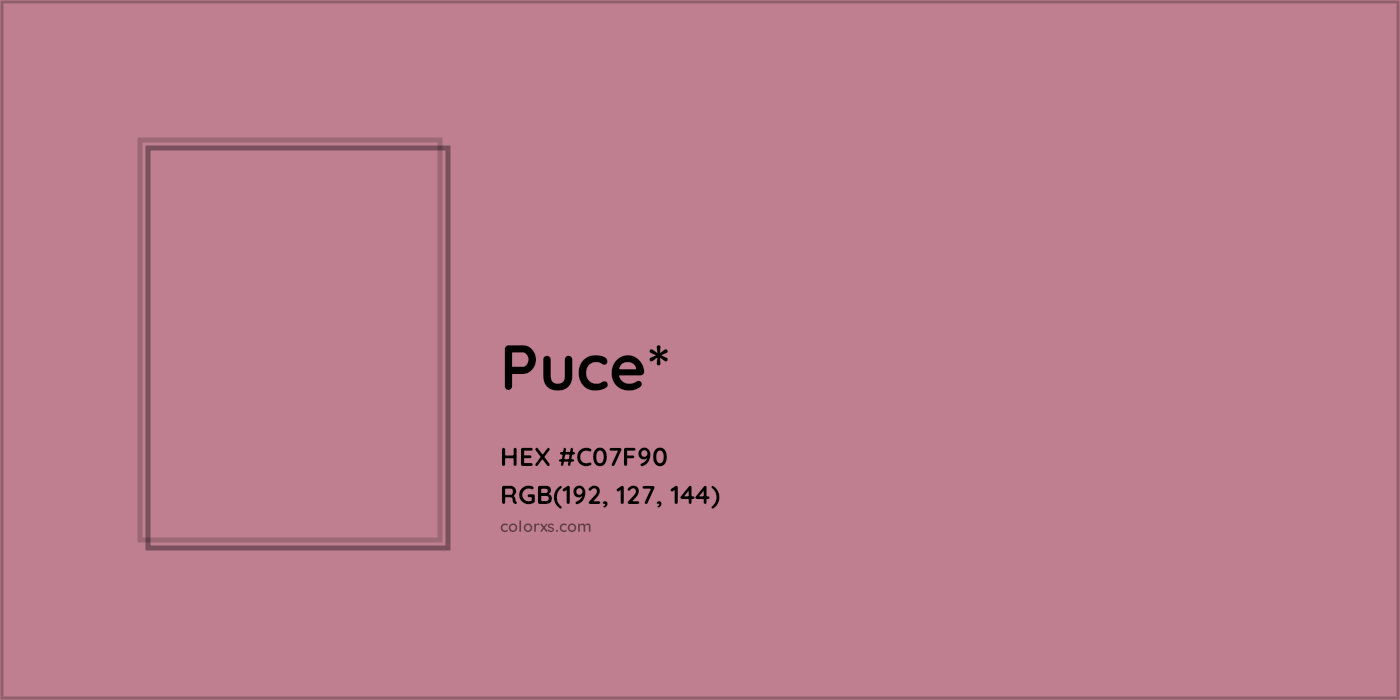 HEX #C07F90 Color Name, Color Code, Palettes, Similar Paints, Images