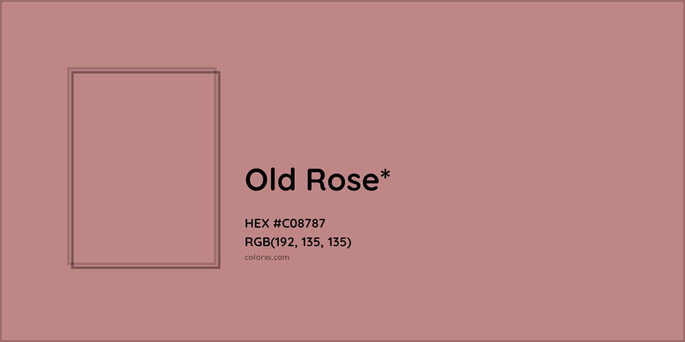 HEX #C08787 Color Name, Color Code, Palettes, Similar Paints, Images