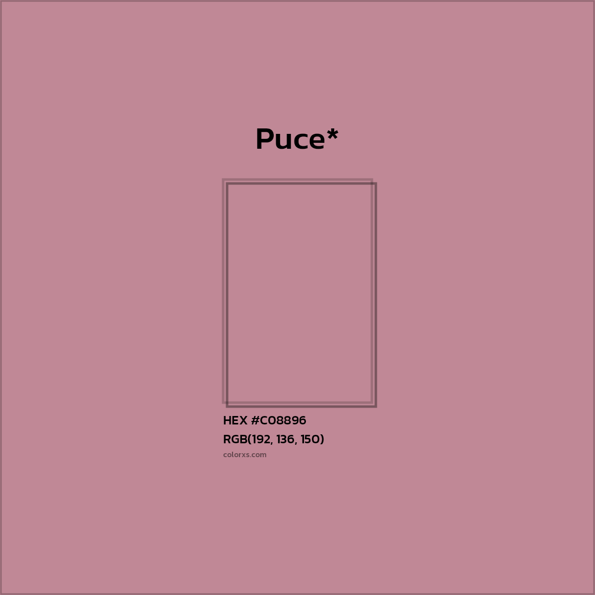 HEX #C08896 Color Name, Color Code, Palettes, Similar Paints, Images