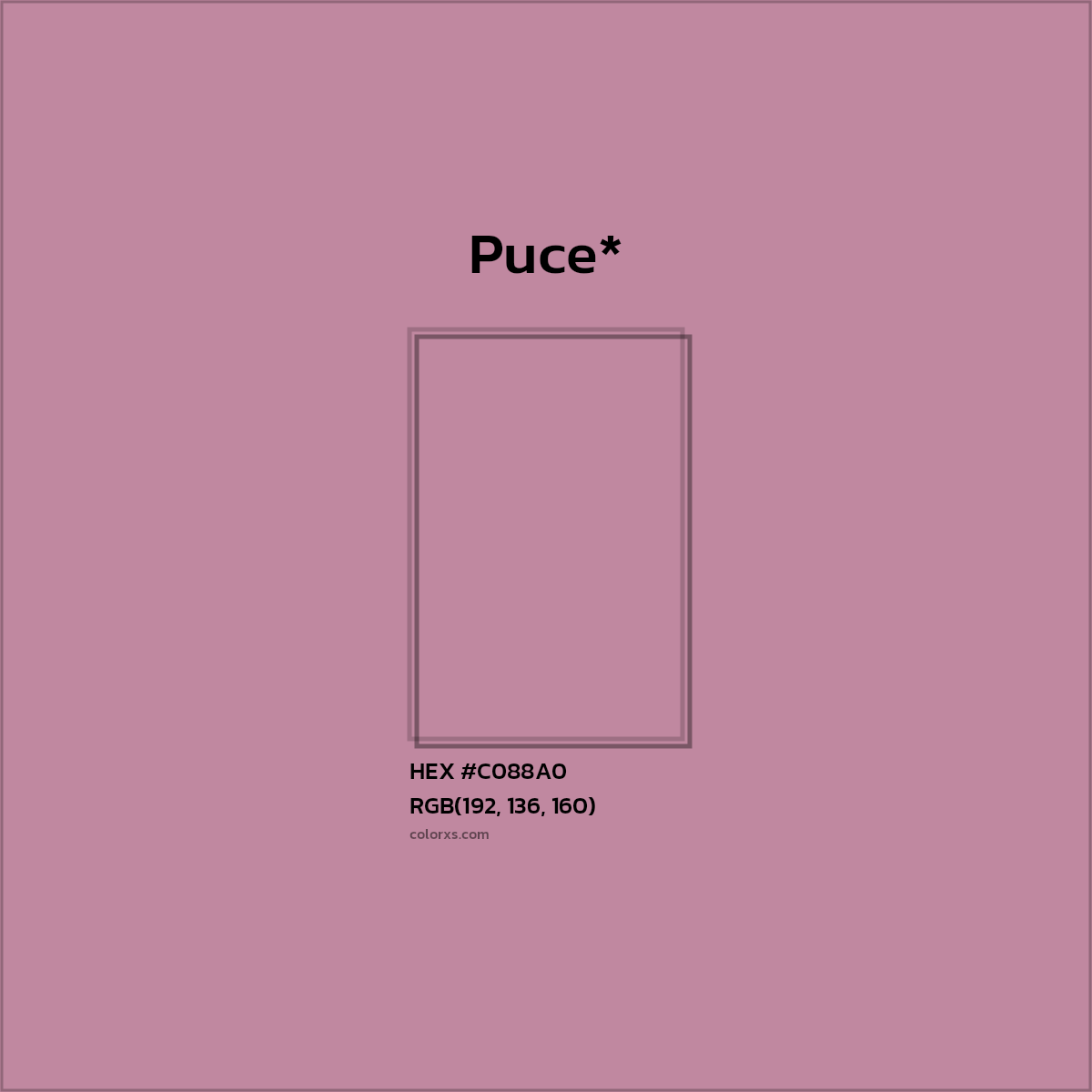 HEX #C088A0 Color Name, Color Code, Palettes, Similar Paints, Images