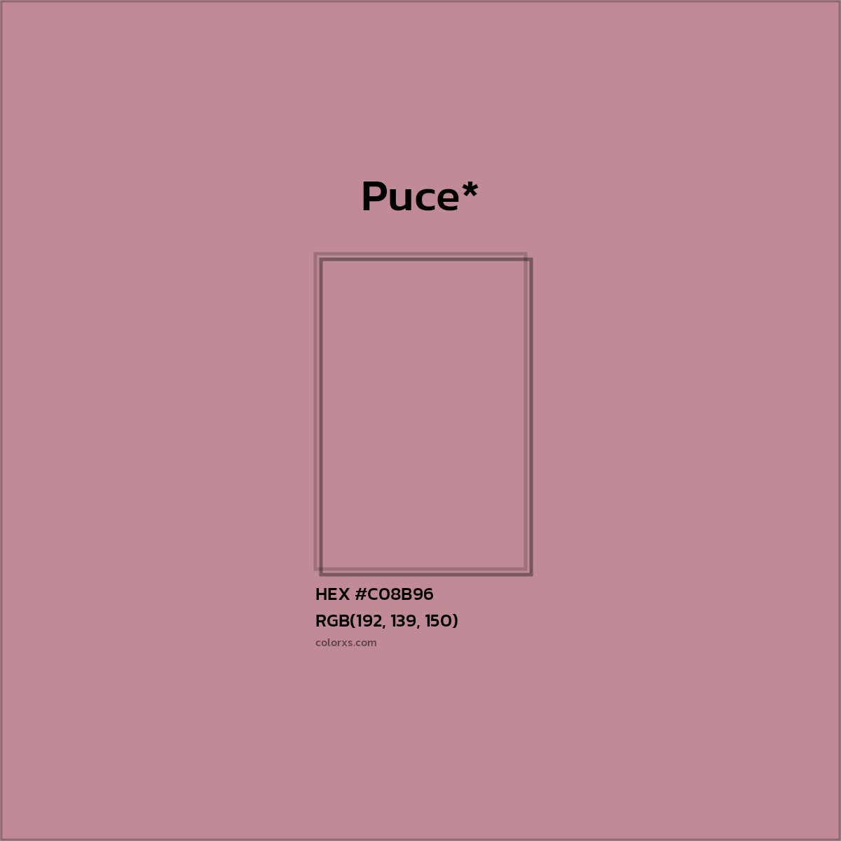 HEX #C08B96 Color Name, Color Code, Palettes, Similar Paints, Images