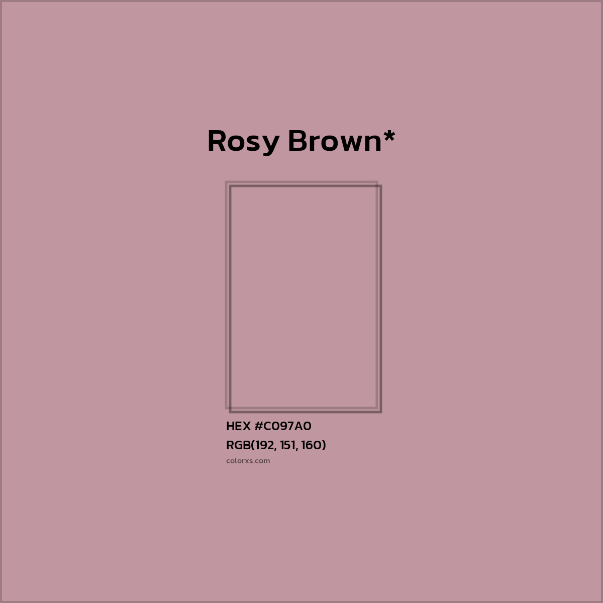 HEX #C097A0 Color Name, Color Code, Palettes, Similar Paints, Images