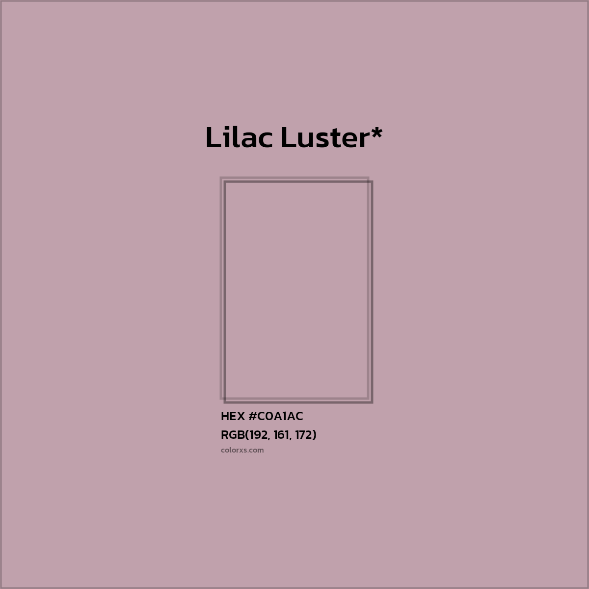 HEX #C0A1AC Color Name, Color Code, Palettes, Similar Paints, Images