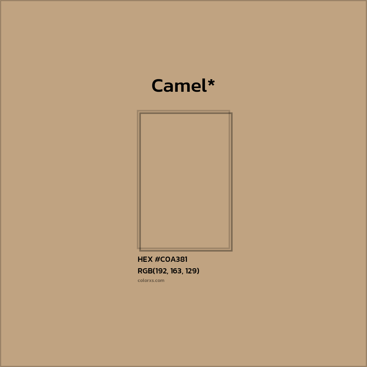 HEX #C0A381 Color Name, Color Code, Palettes, Similar Paints, Images
