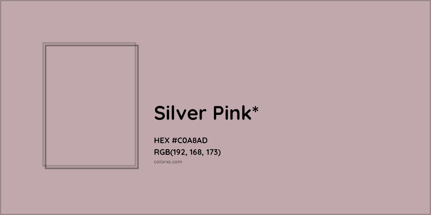 HEX #C0A8AD Color Name, Color Code, Palettes, Similar Paints, Images