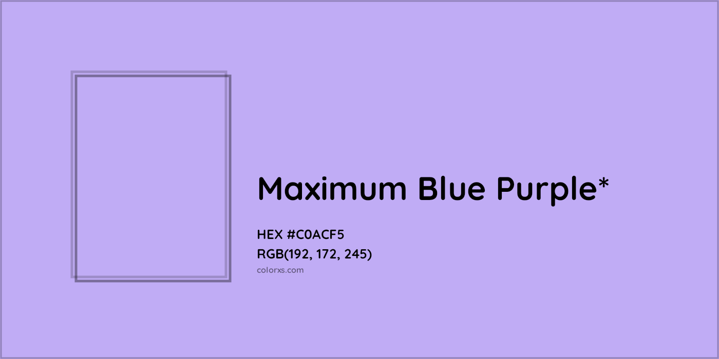 HEX #C0ACF5 Color Name, Color Code, Palettes, Similar Paints, Images