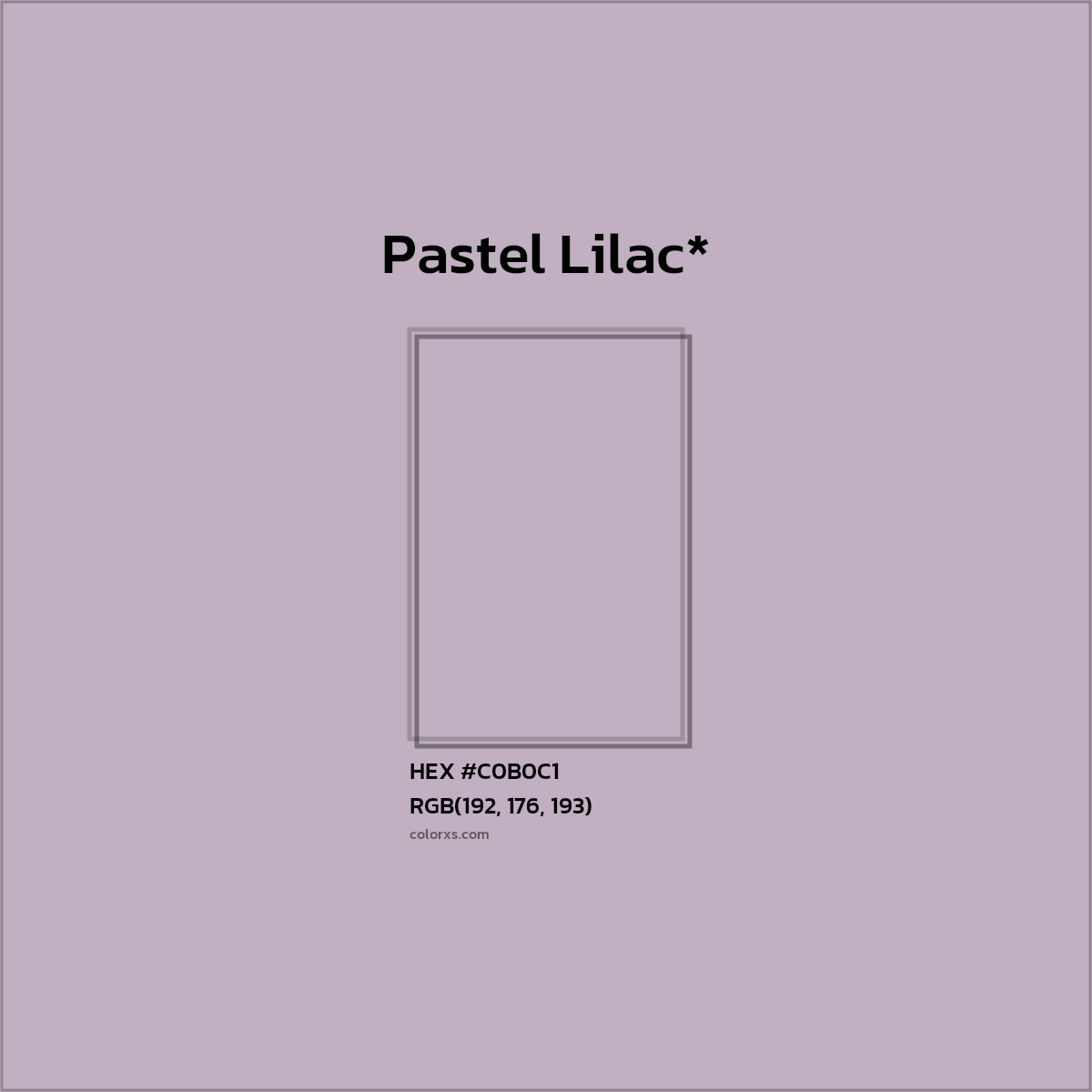 HEX #C0B0C1 Color Name, Color Code, Palettes, Similar Paints, Images