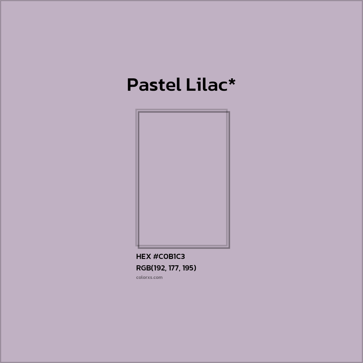 HEX #C0B1C3 Color Name, Color Code, Palettes, Similar Paints, Images