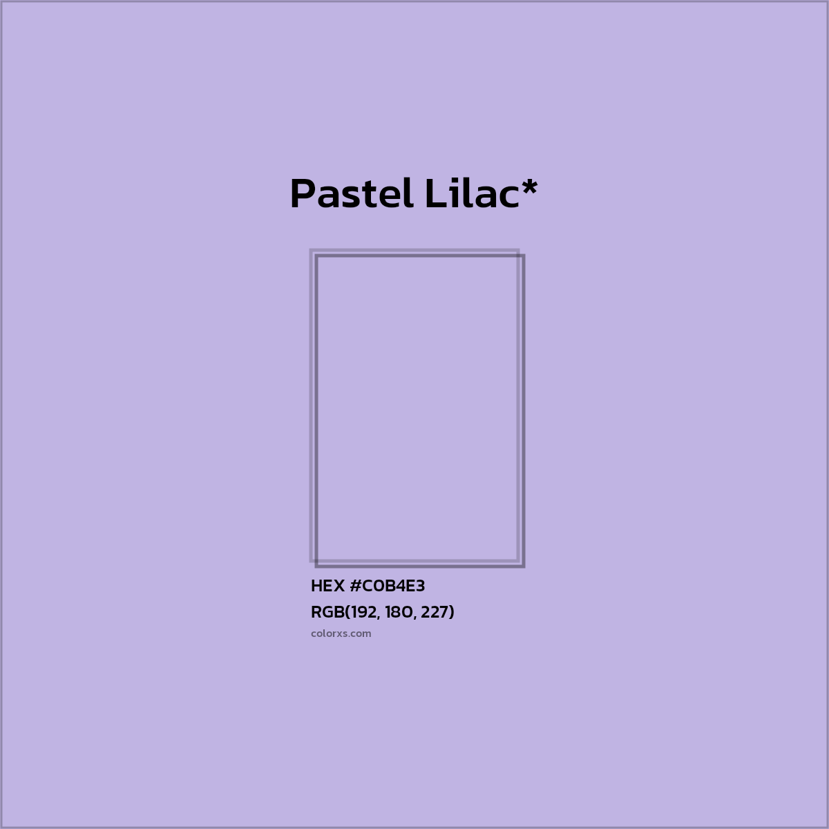 HEX #C0B4E3 Color Name, Color Code, Palettes, Similar Paints, Images