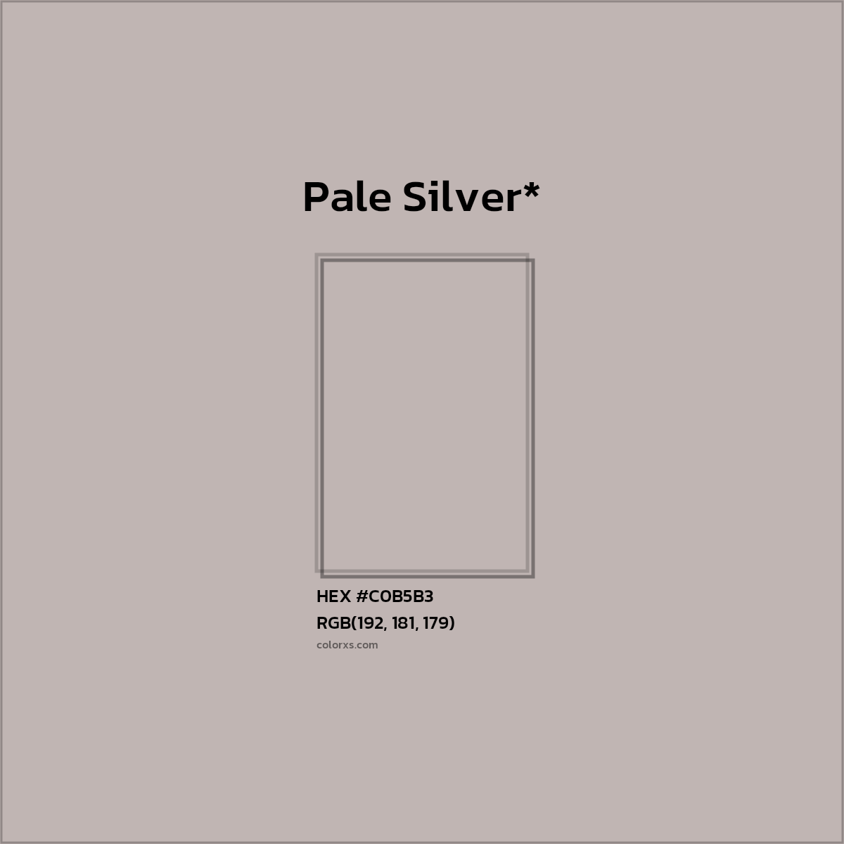 HEX #C0B5B3 Color Name, Color Code, Palettes, Similar Paints, Images