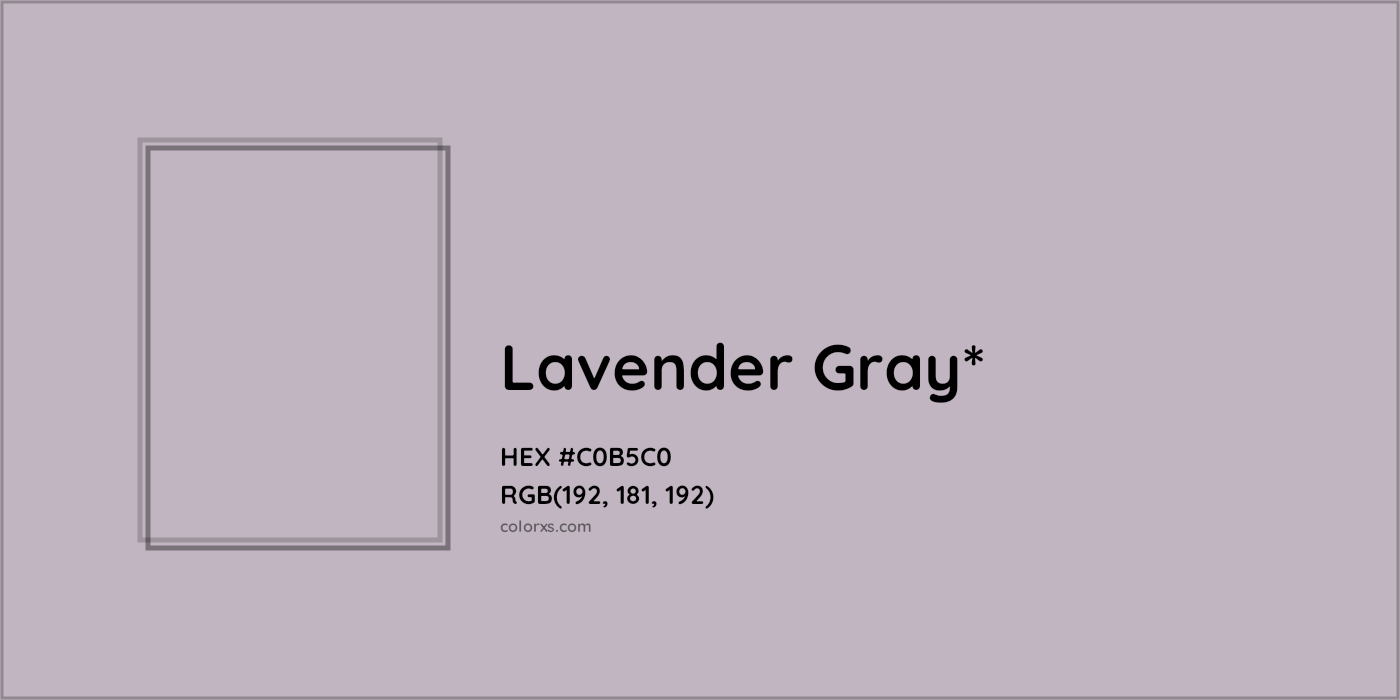 HEX #C0B5C0 Color Name, Color Code, Palettes, Similar Paints, Images
