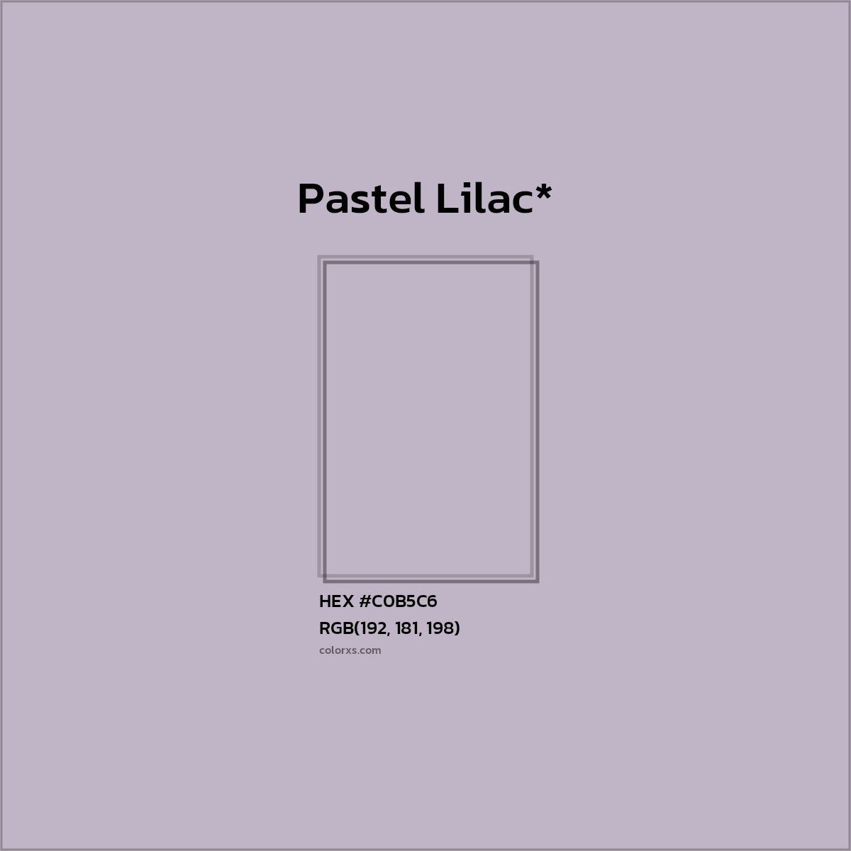 HEX #C0B5C6 Color Name, Color Code, Palettes, Similar Paints, Images