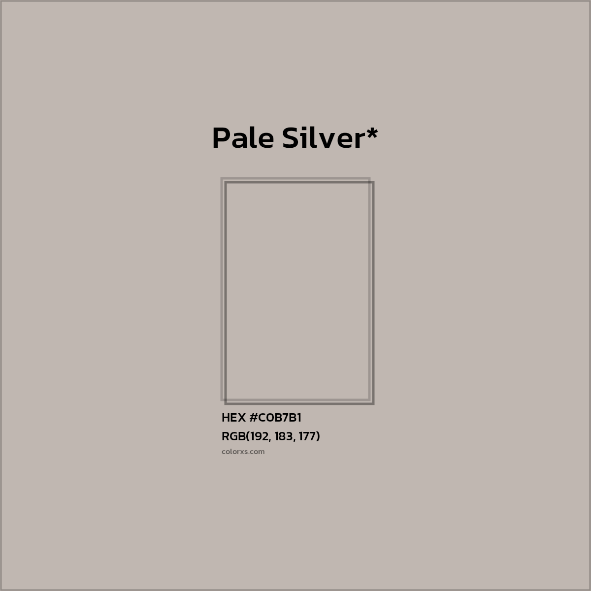 HEX #C0B7B1 Color Name, Color Code, Palettes, Similar Paints, Images