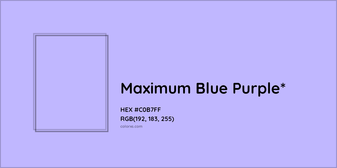 HEX #C0B7FF Color Name, Color Code, Palettes, Similar Paints, Images