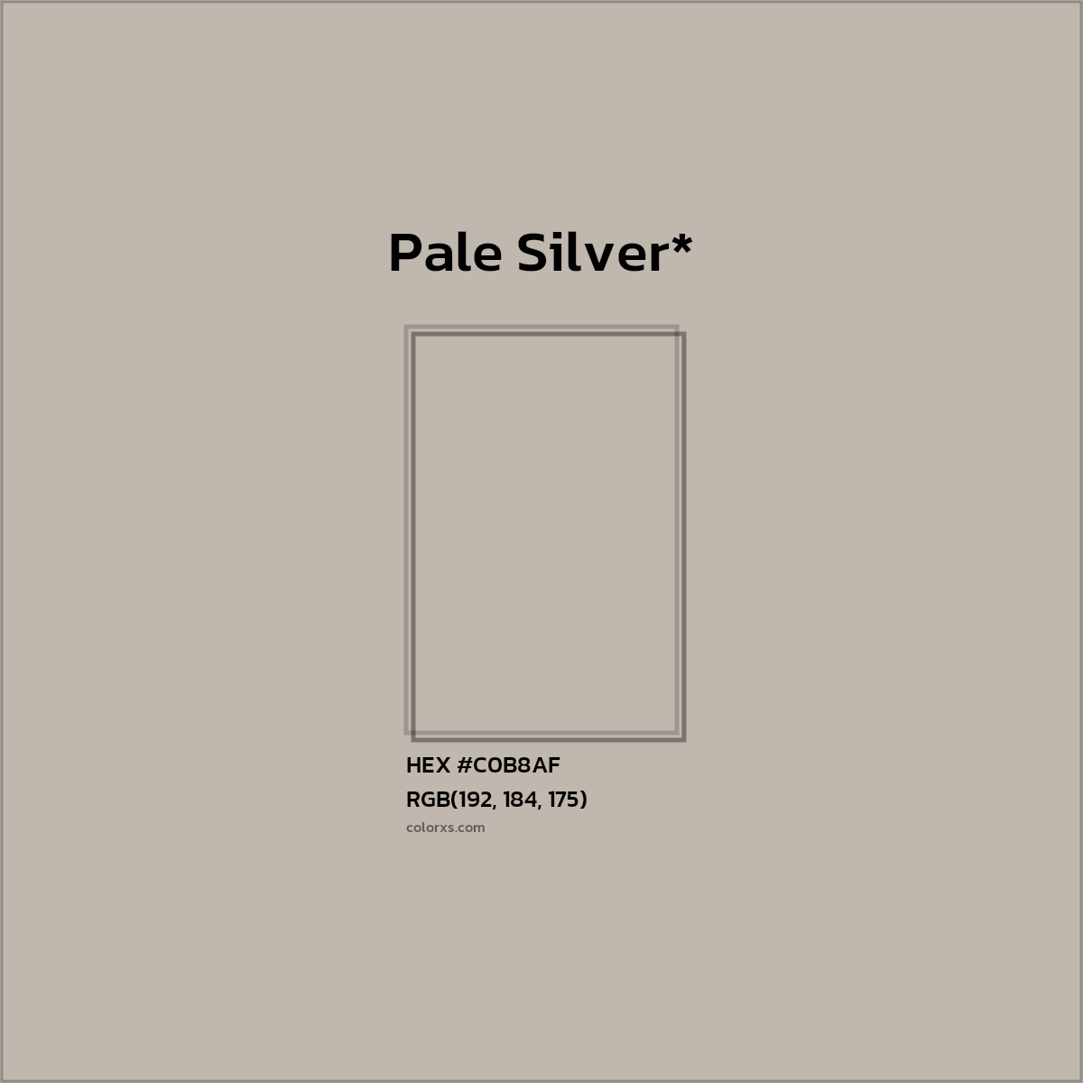 HEX #C0B8AF Color Name, Color Code, Palettes, Similar Paints, Images