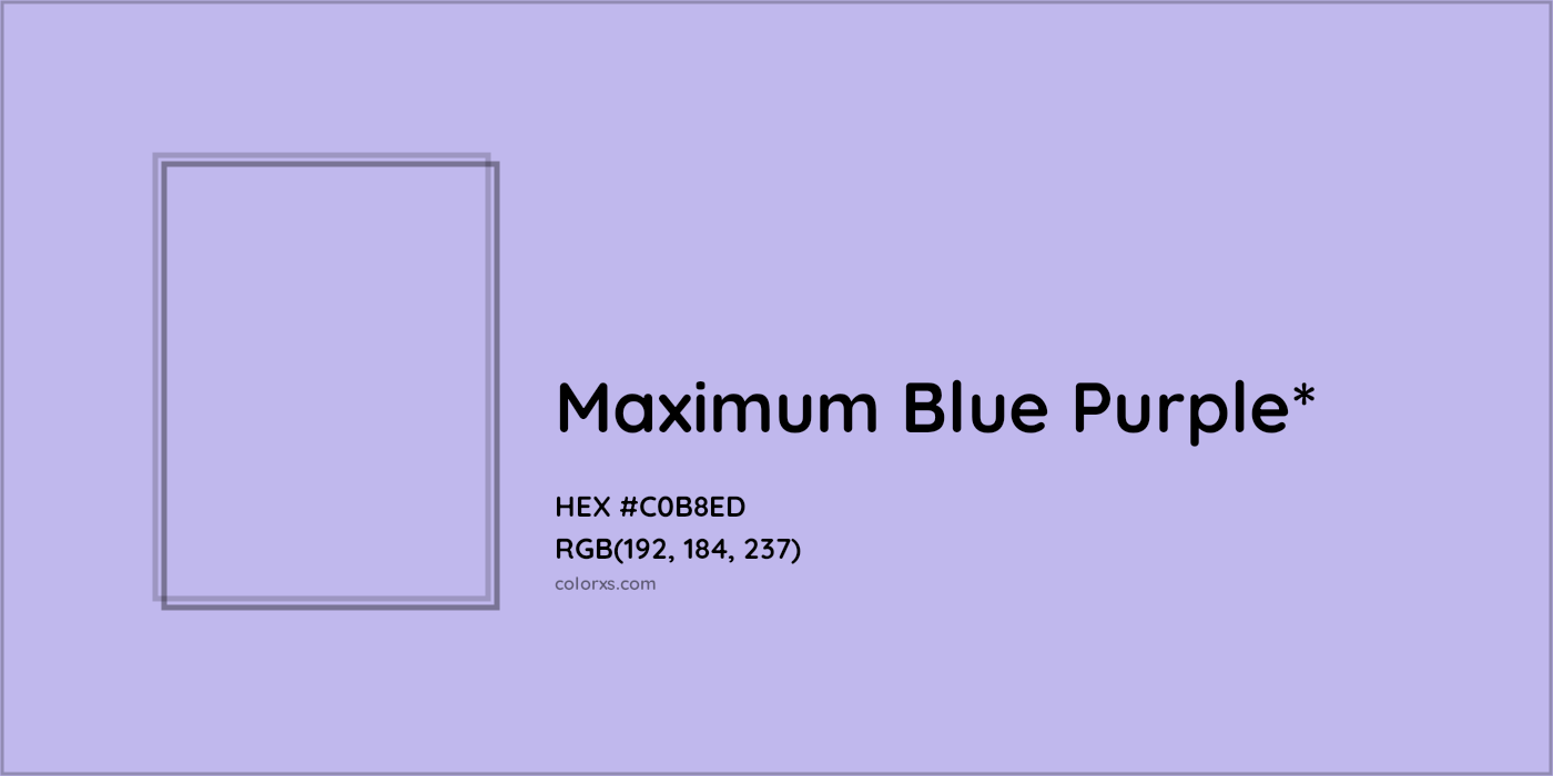 HEX #C0B8ED Color Name, Color Code, Palettes, Similar Paints, Images