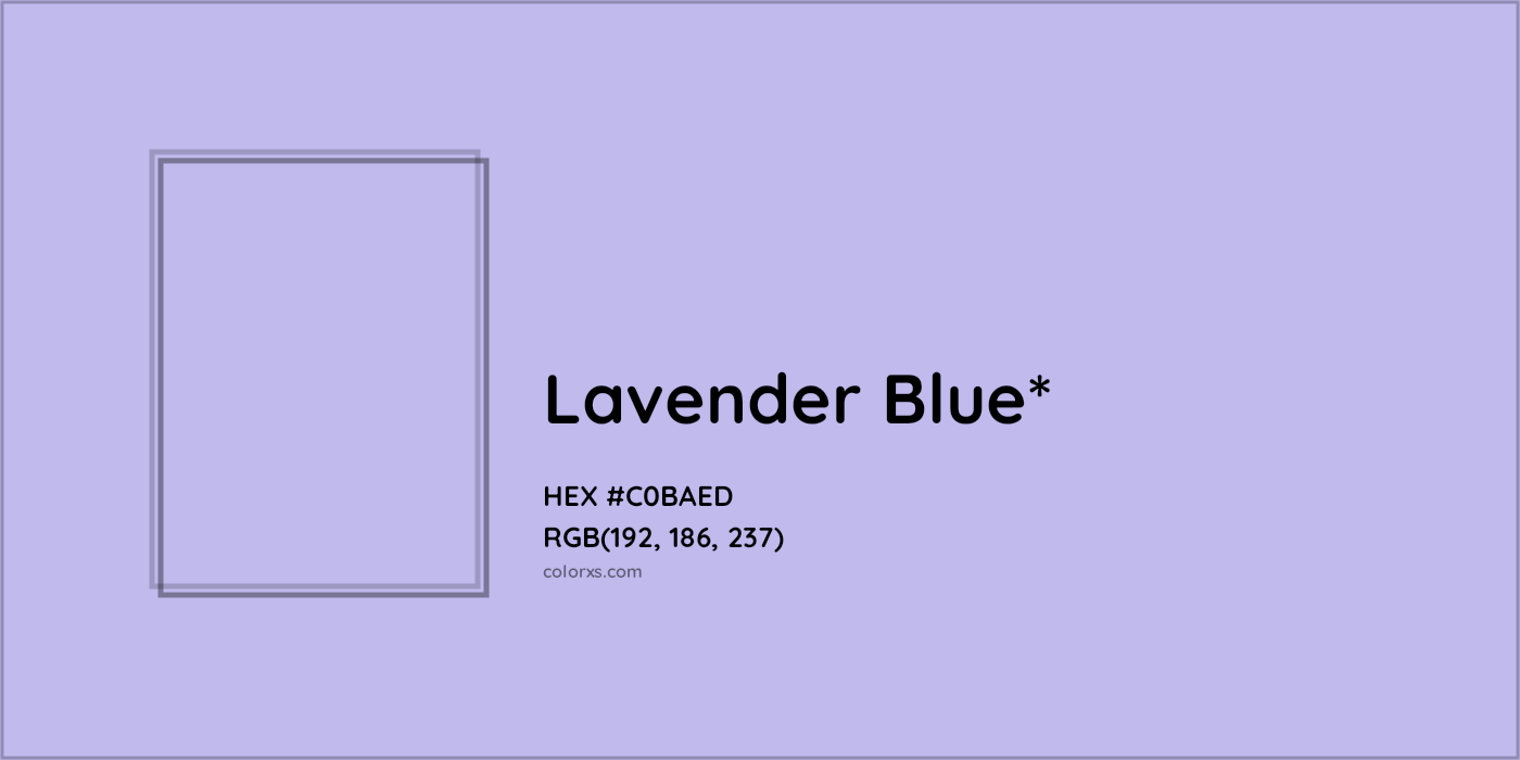 HEX #C0BAED Color Name, Color Code, Palettes, Similar Paints, Images