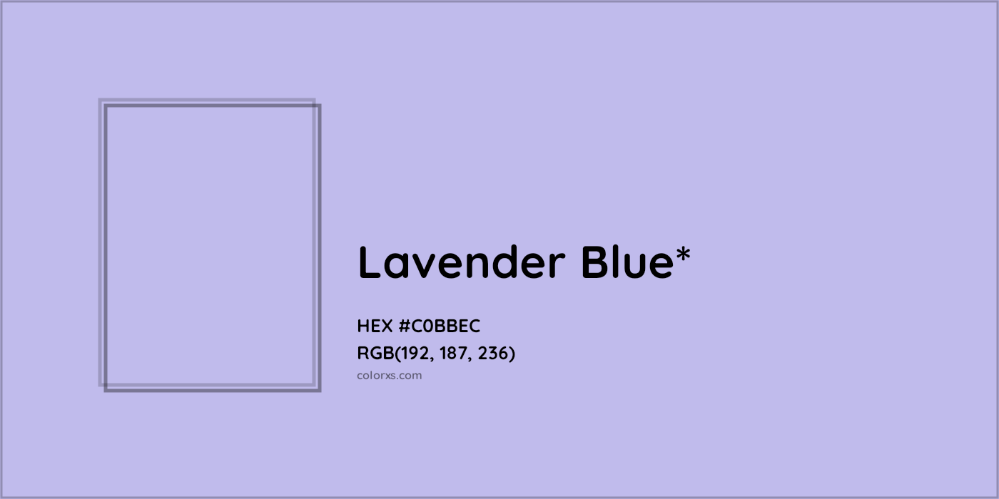 HEX #C0BBEC Color Name, Color Code, Palettes, Similar Paints, Images