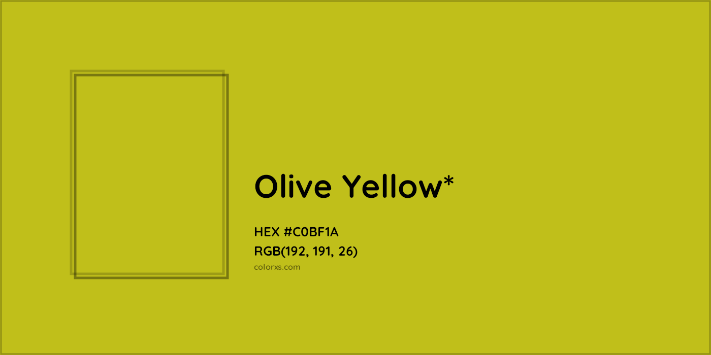 HEX #C0BF1A Color Name, Color Code, Palettes, Similar Paints, Images