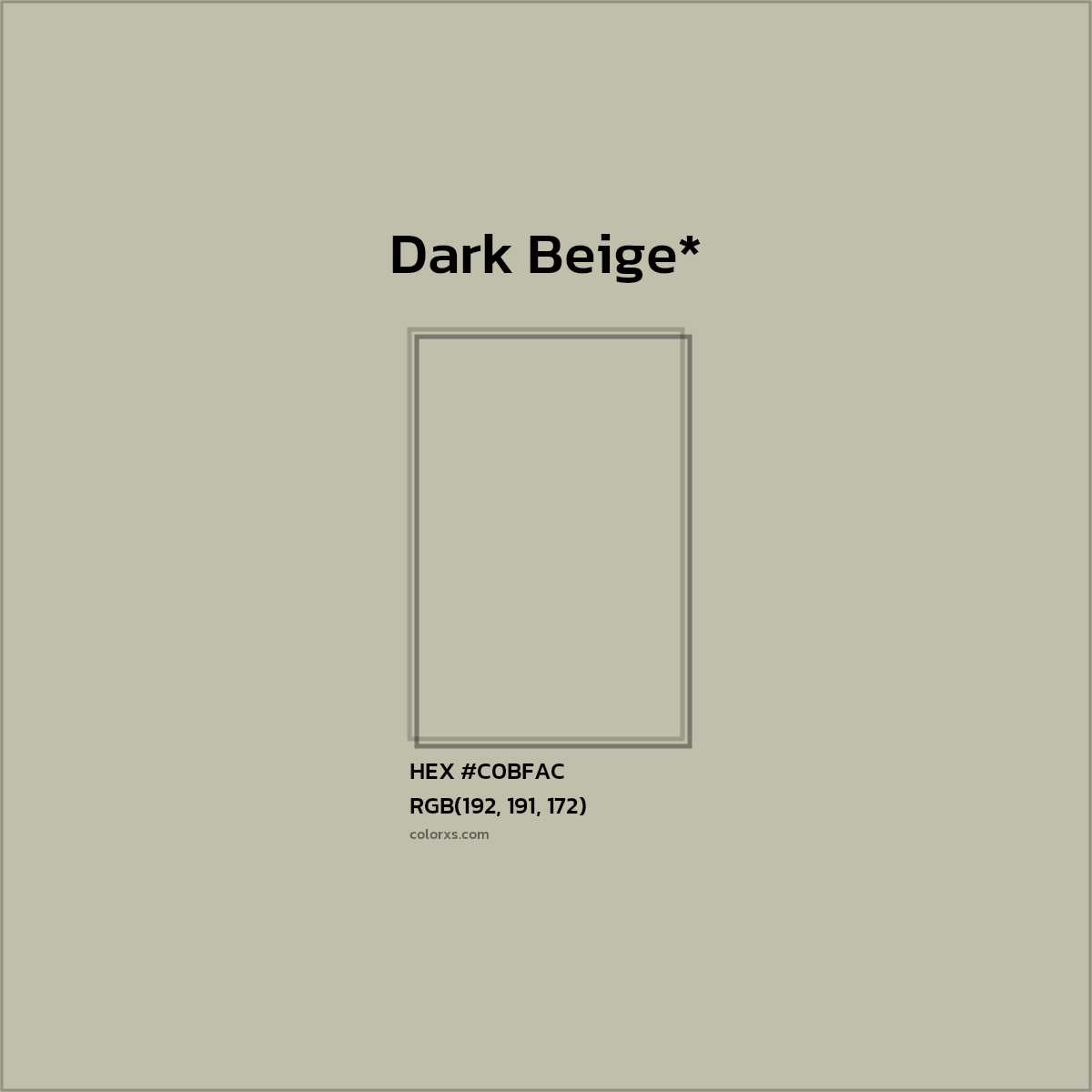 HEX #C0BFAC Color Name, Color Code, Palettes, Similar Paints, Images